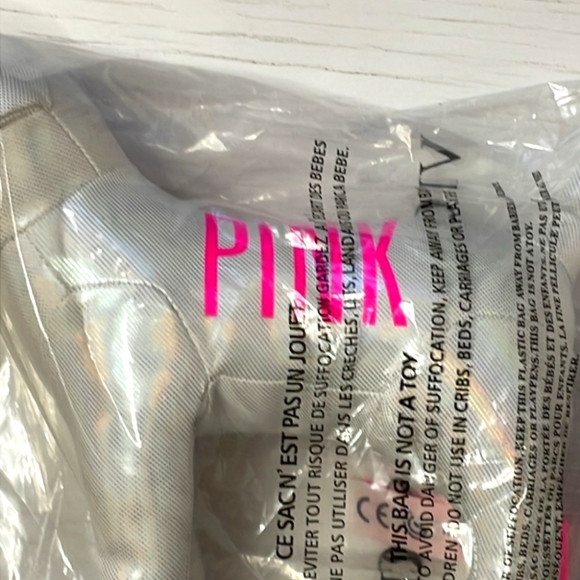 Pink Victoria’s Secret Iredescent Chrome Stuffed Dog Collectible - Picture 5 of 6